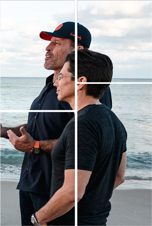 Tony Robbins and Dean Graziosi photo on the beach