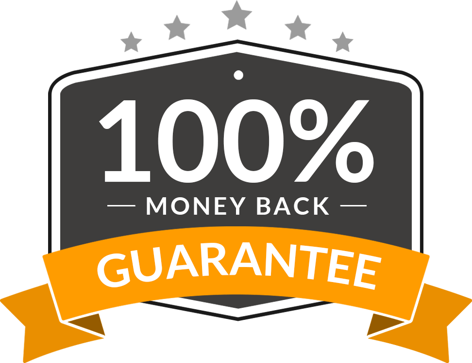 100% Money Back Guarantee Stamp